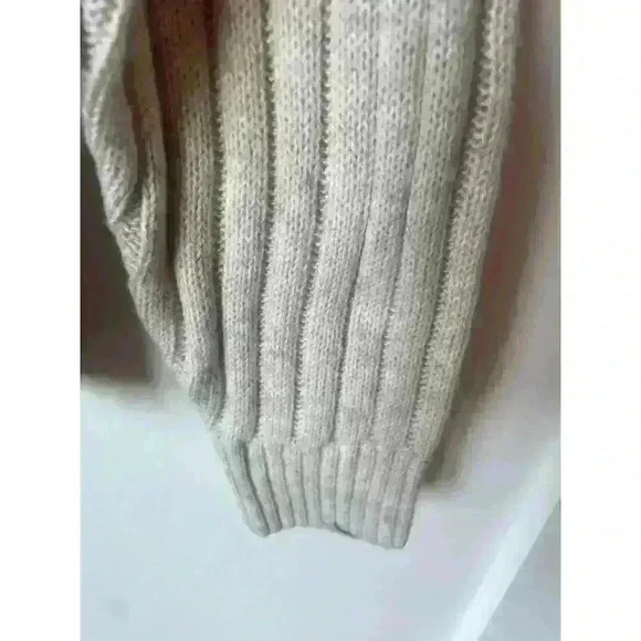 NWT Time & Tru Cream High Neck Cable Knit Sweater, S - Picture 6 of 7